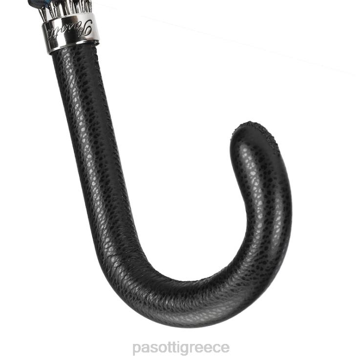 ομπρέλα | PASOTTI 478 6768-7 pu - κομψή γκρι ομπρέλα δερμάτινη λαβή 2N6B870 άνδρες